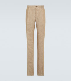 Dolce & Gabbana Linen twill straight suit pants