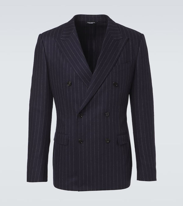 Dolce & Gabbana Pinstripe wool and cashmere suit jacket