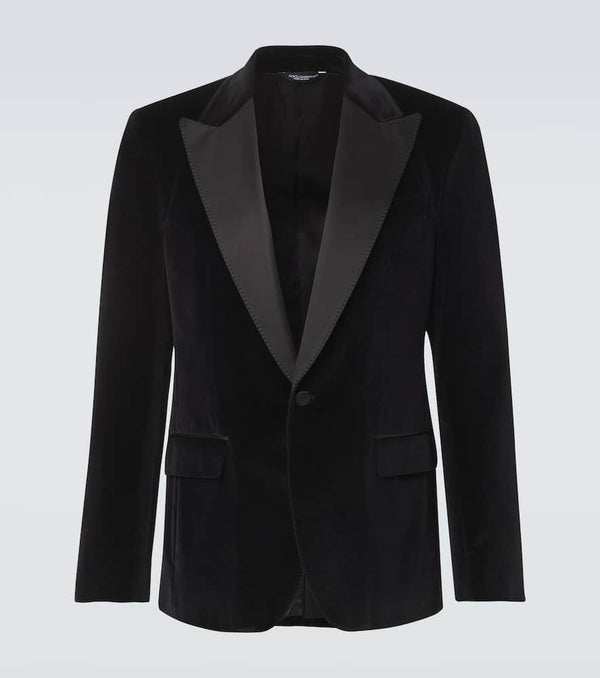 Dolce & Gabbana Cotton and silk-blend velvet tuxedo