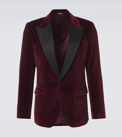 Dolce & Gabbana Cotton-blend velvet tuxedo jacket