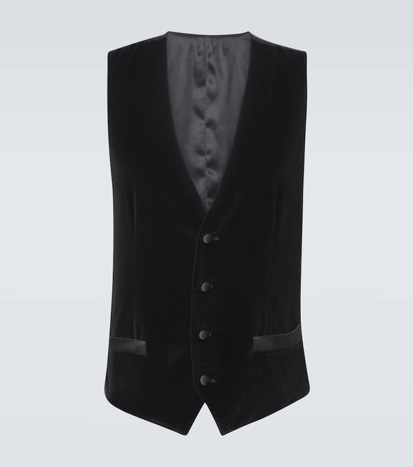 Dolce & Gabbana Cotton and silk velvet vest