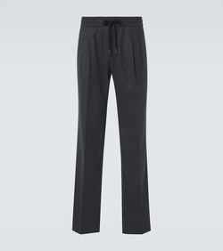 Dolce & Gabbana Virgin wool flannel straight pants