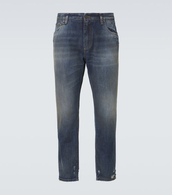 Dolce & Gabbana Distressed slim jeans