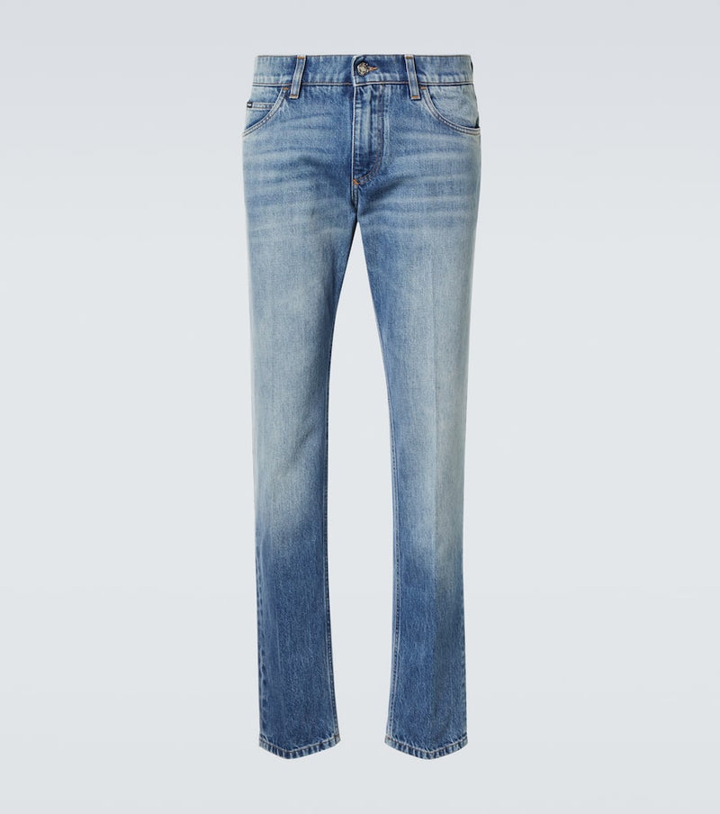 Dolce & Gabbana Mid-rise distressed skinny jeans