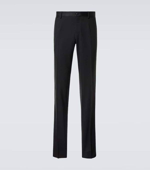 Dolce & Gabbana Wool and silk-blend tuxedo pants