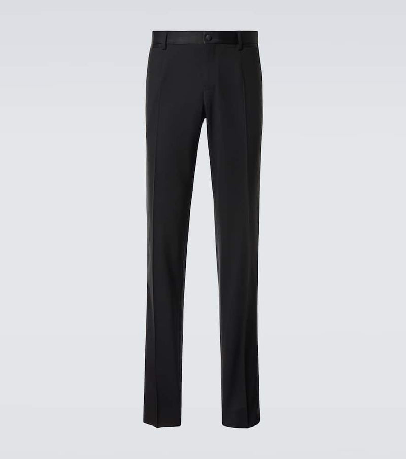 Dolce & Gabbana Wool and silk-blend tuxedo pants