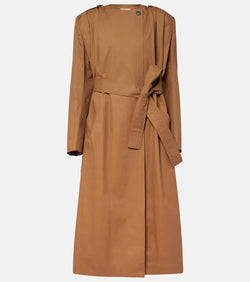 Khaite Minnler cotton-blend twill trench coat