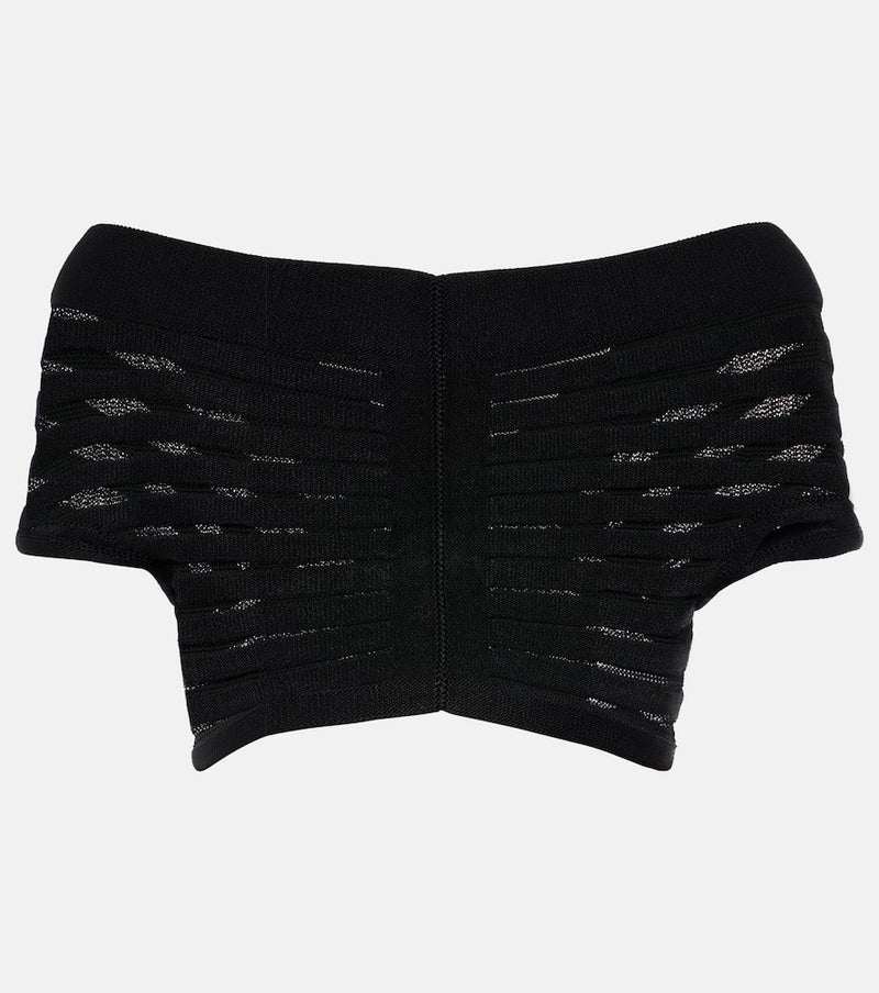 Alaïa Knitted off-shoulder crop top