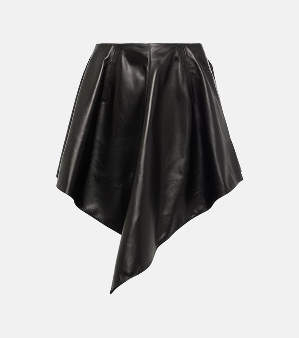 Alaïa Asymmetric leather miniskirt