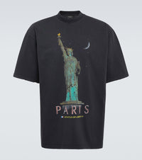 Balenciaga Paris Liberty cotton jersey T-shirt