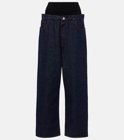 Alaïa Low-rise wide-leg jeans