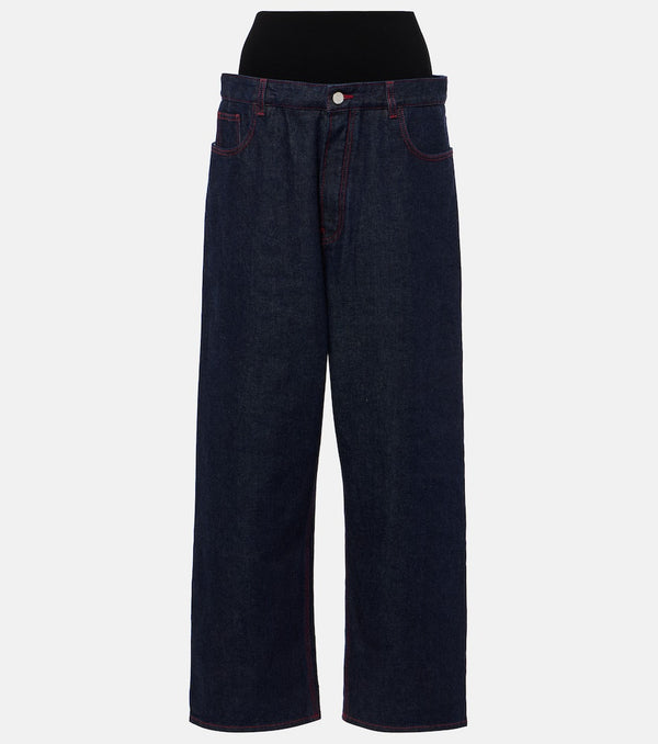 Alaïa Low-rise wide-leg jeans