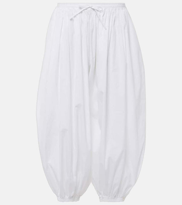 Alaïa Pleated cotton poplin wide-leg pants