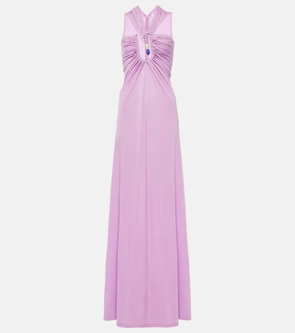 Christopher Esber Helix embellished cutout jersey gown