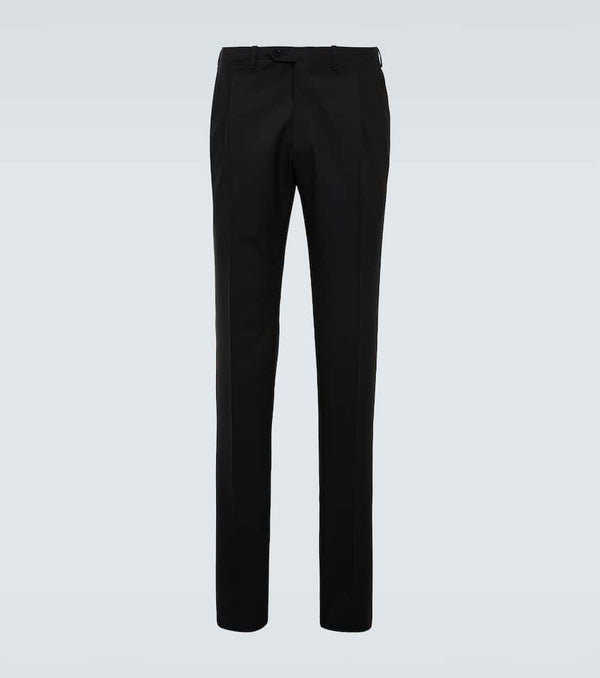 Kiton Mid-rise wool slim chinos