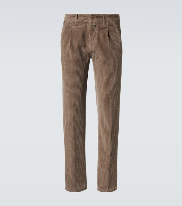 Kiton Cotton corduroy tapered pants