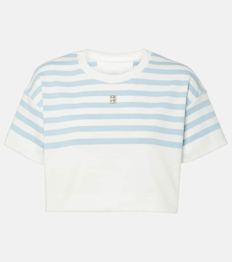 Givenchy Logo striped cotton crop top