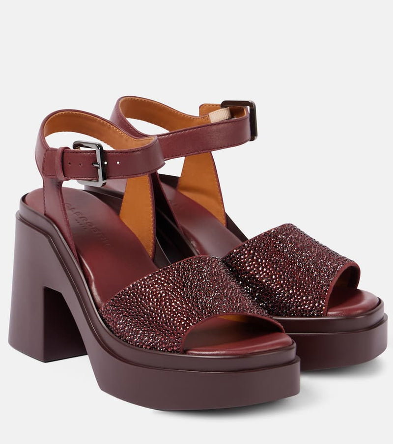 Clergerie Nelio 110 embellished platform sandals