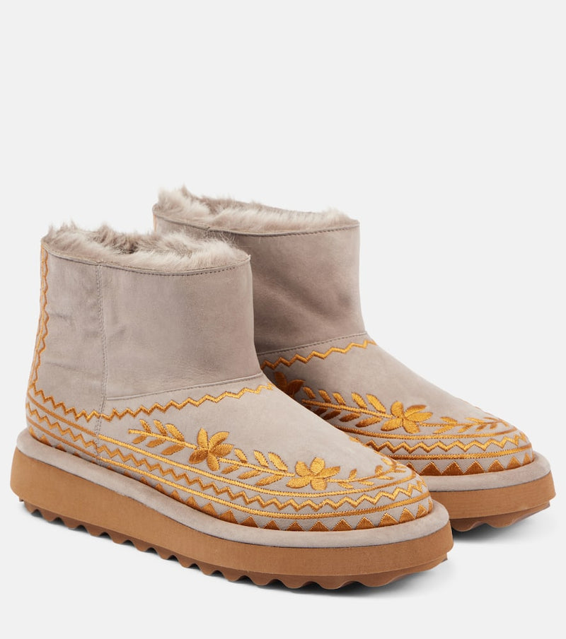 Clergerie Zarina shearling-lined suede snow boots