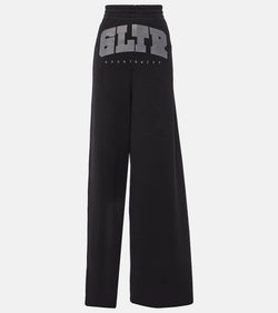 Jean Paul Gaultier Logo high-rise cotton jersey sweatpants