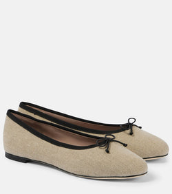 Malone Souliers x Tabitha Simmons Misty canvas ballet flats