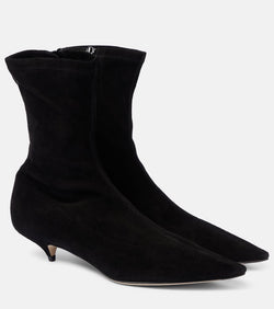 The Row Liisa suede ankle boots