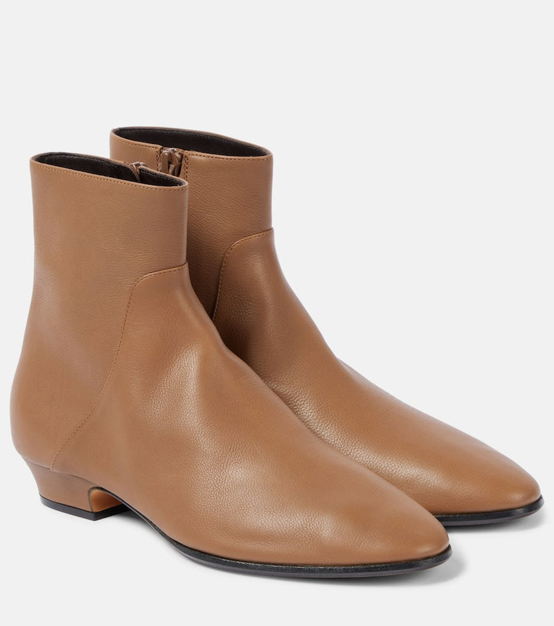 The Row Awar 25 leather ankle boots