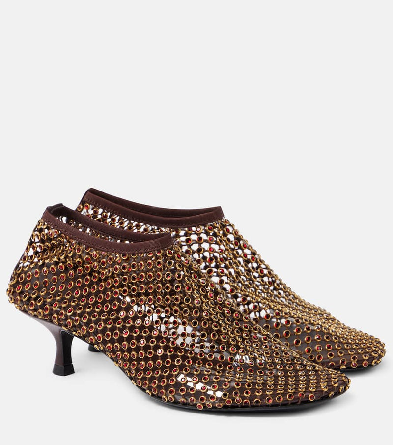 Christopher Esber Minette crystal-embellished fishnet pumps