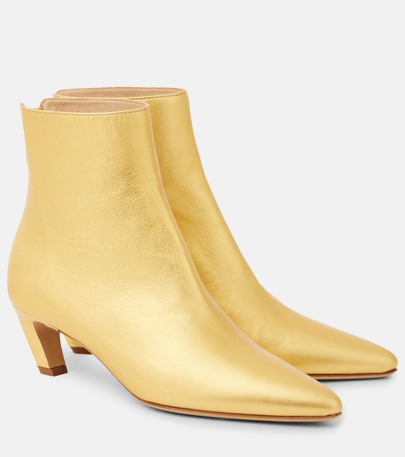 Gabriela Hearst Clayton metallic leather ankle boots