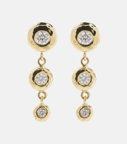 Octavia Elizabeth Nesting Gem 18kt gold drop earrings with diamonds