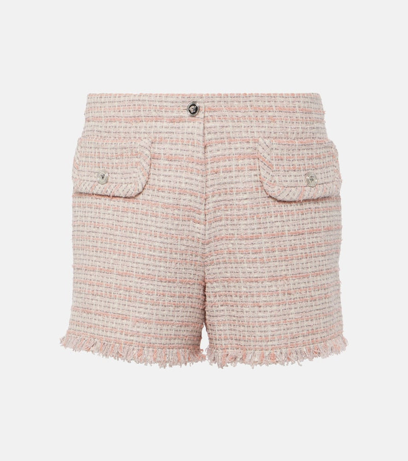 Versace Fringed tweed shorts