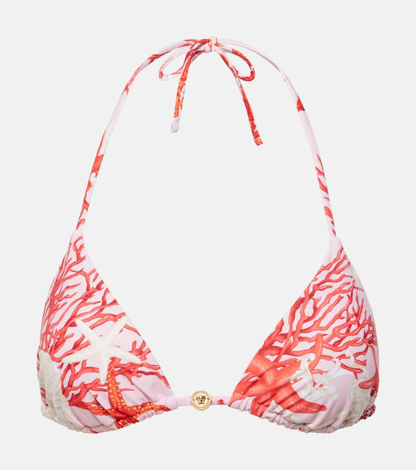 Versace Printed bikini top