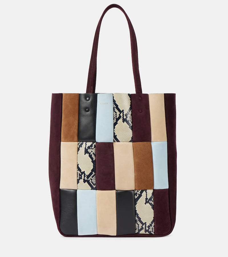 Khaite Zoe patchwork leather tote bag