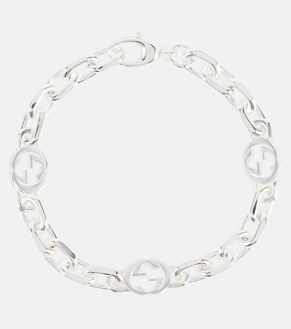 Gucci Interlocking G sterling silver bracelet