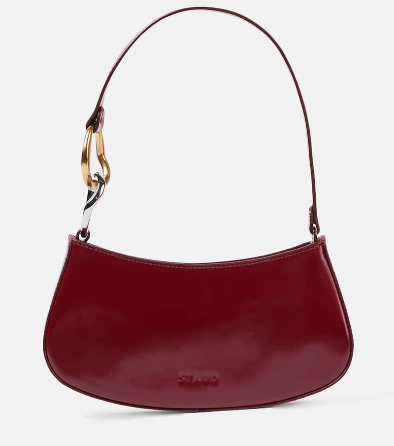 Staud Ollie polished leather shoulder bag