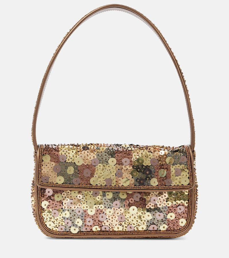 Staud Tommy Small sequined shoulder bag