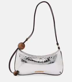 Jacquemus Le Bisou Perle metallic leather shoulder bag