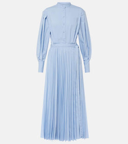 Altuzarra Binoche plissé cotton-blend midi dress