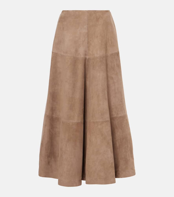 Altuzarra Varda suede midi skirt