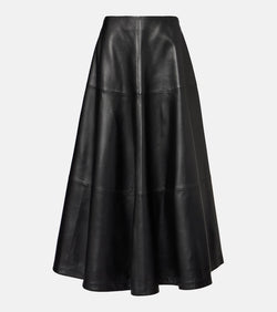 Altuzarra Varda leather midi skirt