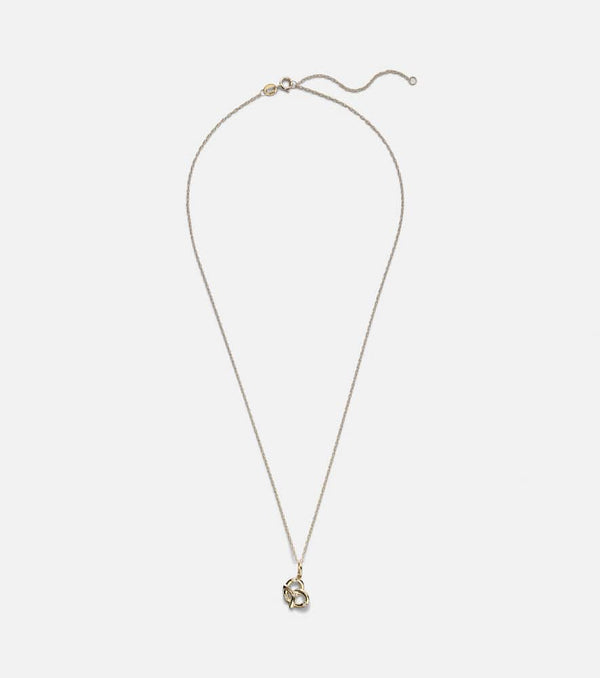 Stone and Strand Salt To My Pretzel 10kt gold necklace with diamonds