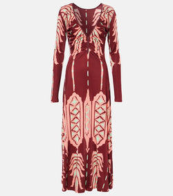 Johanna Ortiz Printed ruched maxi dress