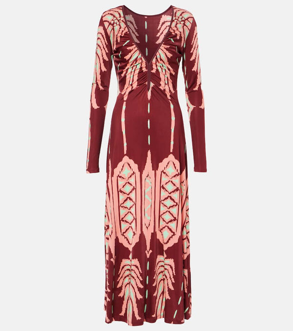 Johanna Ortiz Printed ruched maxi dress