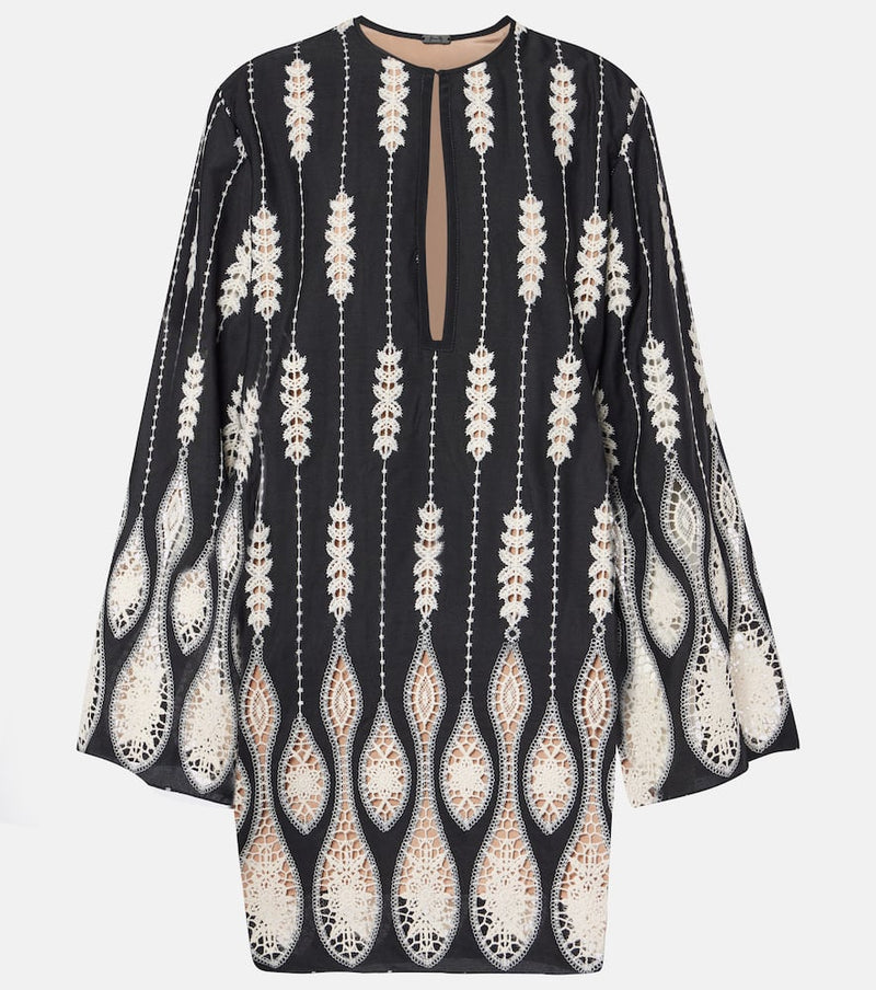 Johanna Ortiz Embroidered minidress