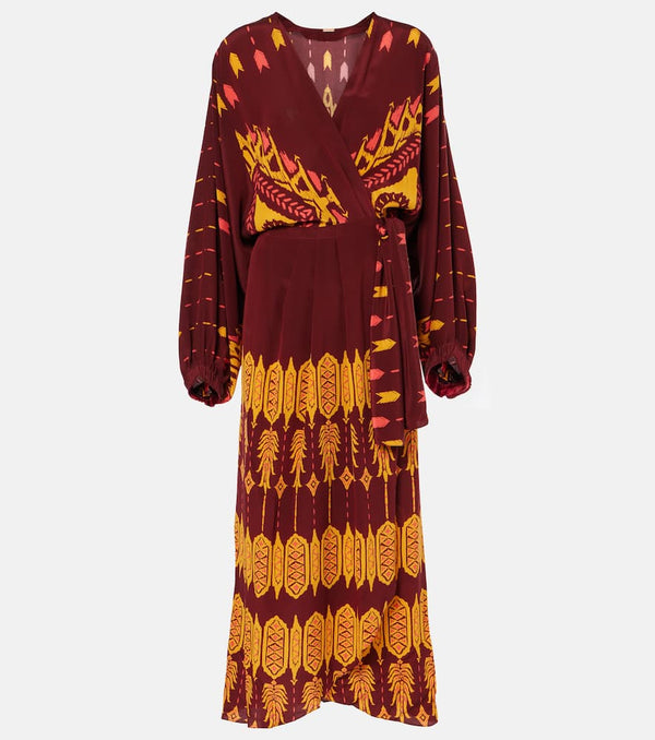 Johanna Ortiz Printed silk wrap dress