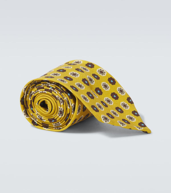 Rubinacci Printed silk tie