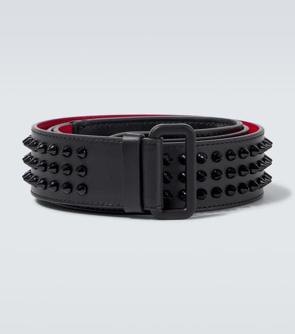 Christian Louboutin Loubi spiked leather belt