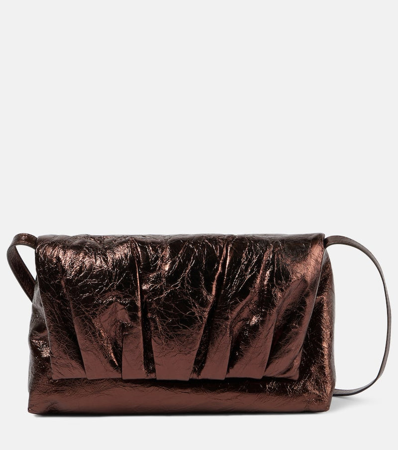 Dries Van Noten Metallic leather shoulder bag