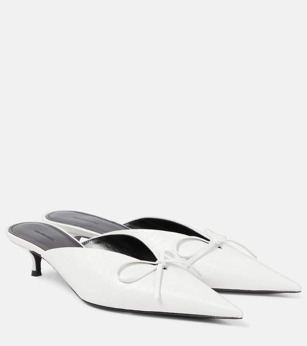 Balenciaga Knife Bow leather mules