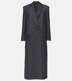 Brunello Cucinelli Double-breasted cotton overcoat